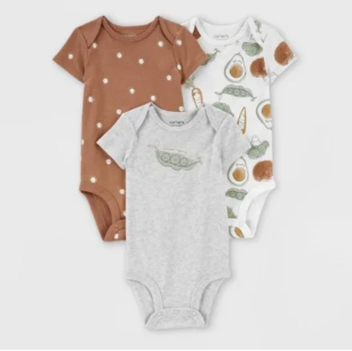 Carter s Just One You Baby Veggies Bodysuits Set of 3 Alma s Discount